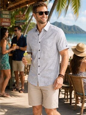Caribbean Joe Tropical Button Down Shirt – 2XL (NWT)